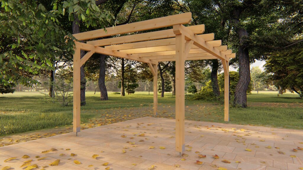 3) Pergola se střechou